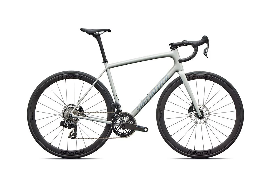 2026 Specialized Aethos Expert Axs Bike Gloss Dolomite Metallic / Blue Pearl Over Shadow Silver 58
