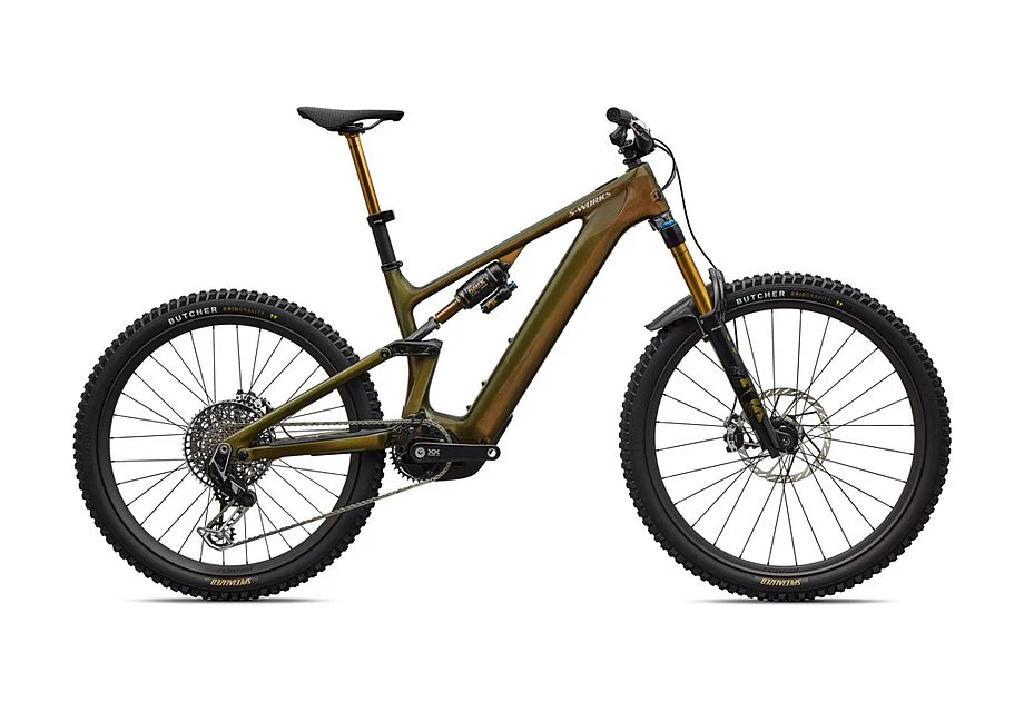 2026 Specialized Levo S-Works Carbon G4 Bike Gloss Laurel Green / Burnt Gold / Chrome S2