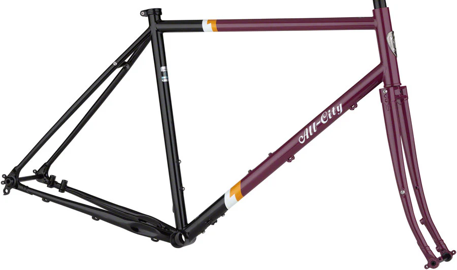 All-City Gorilla Monsoon Frameset - 650b, Steel, Charred Berry