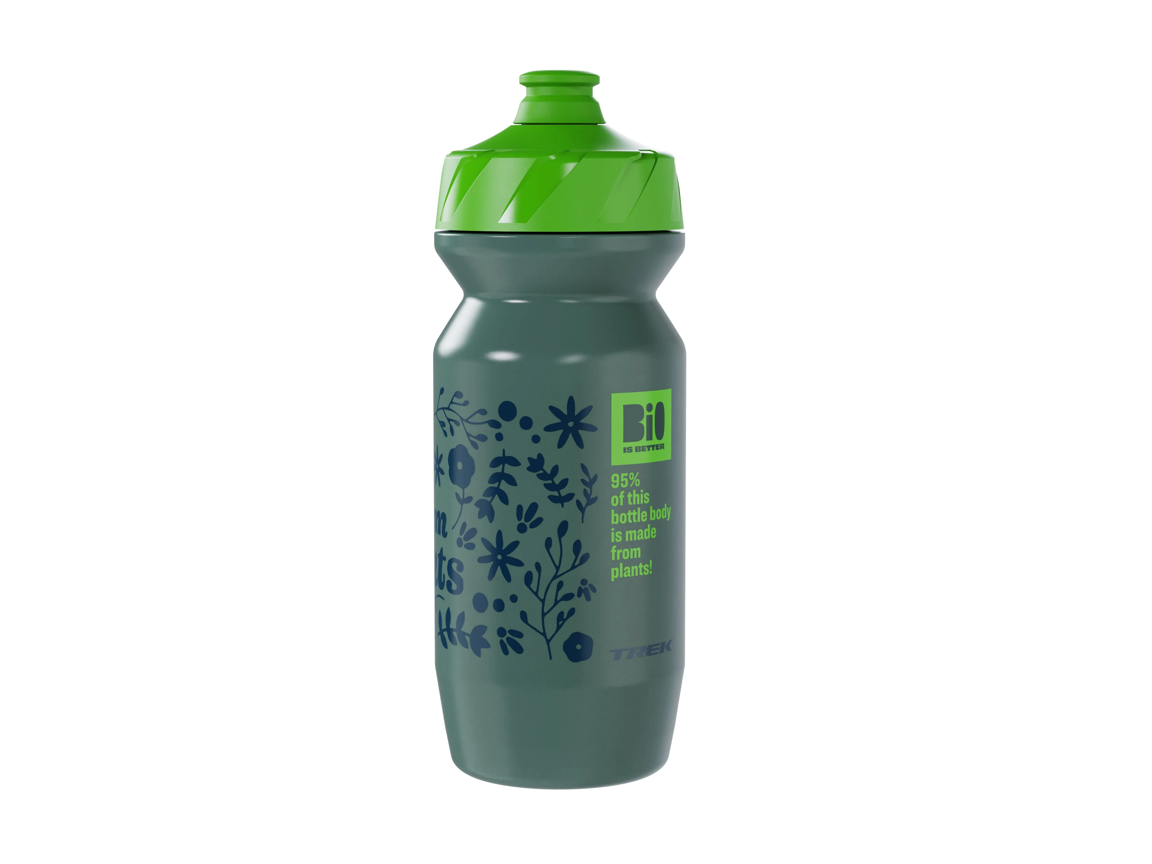Bottle Trek Voda Bio 21oz Flowers Green/Visibility Green