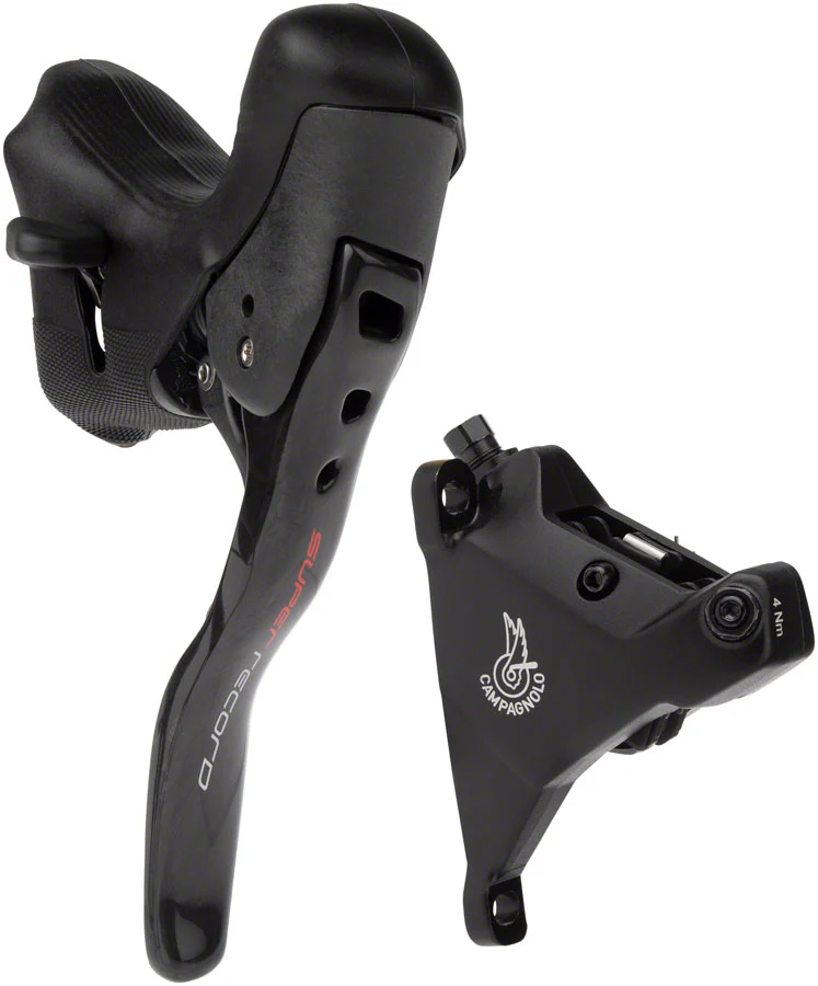 Campagnolo Super Record Ergopower Hydraulic Brake/Shift Lever Disc Caliper - Flat Mount Black