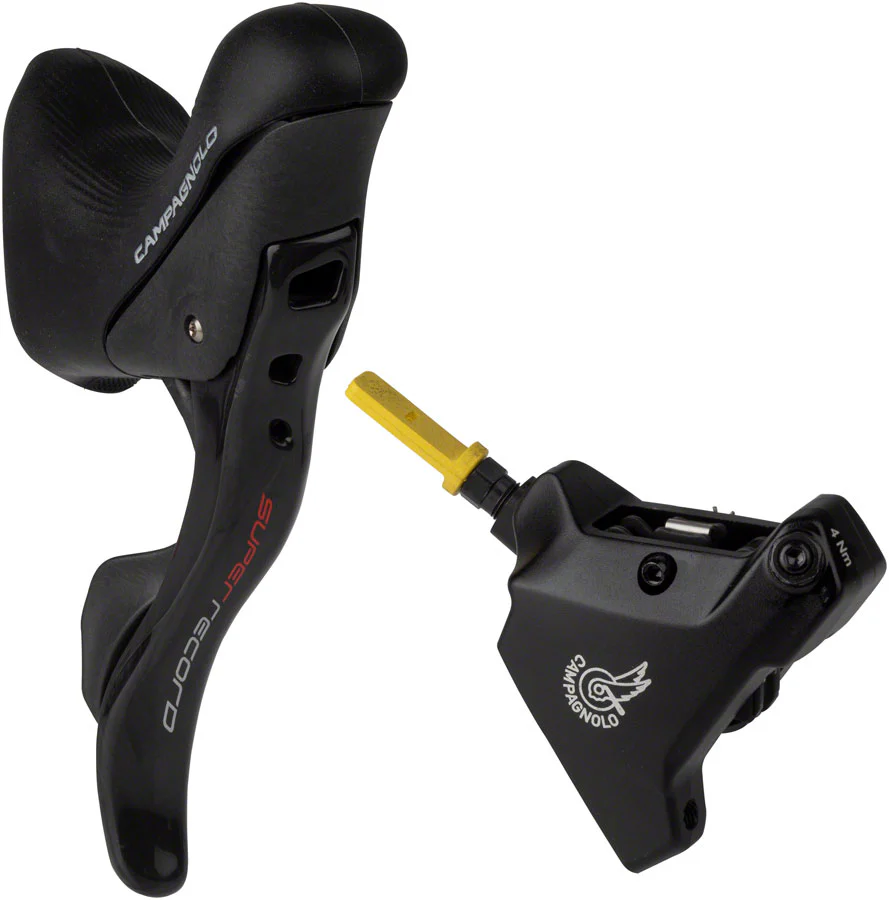 Campagnolo Super Record Ergopower Hydraulic Brake/Shift Lever Disc Caliper - Flat Mount Black - Image 3