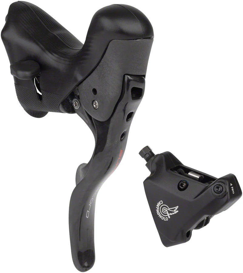Campagnolo Super Record Ergopower Hydraulic Brake/Shift Lever Disc Caliper - Flat Mount Black - Image 4