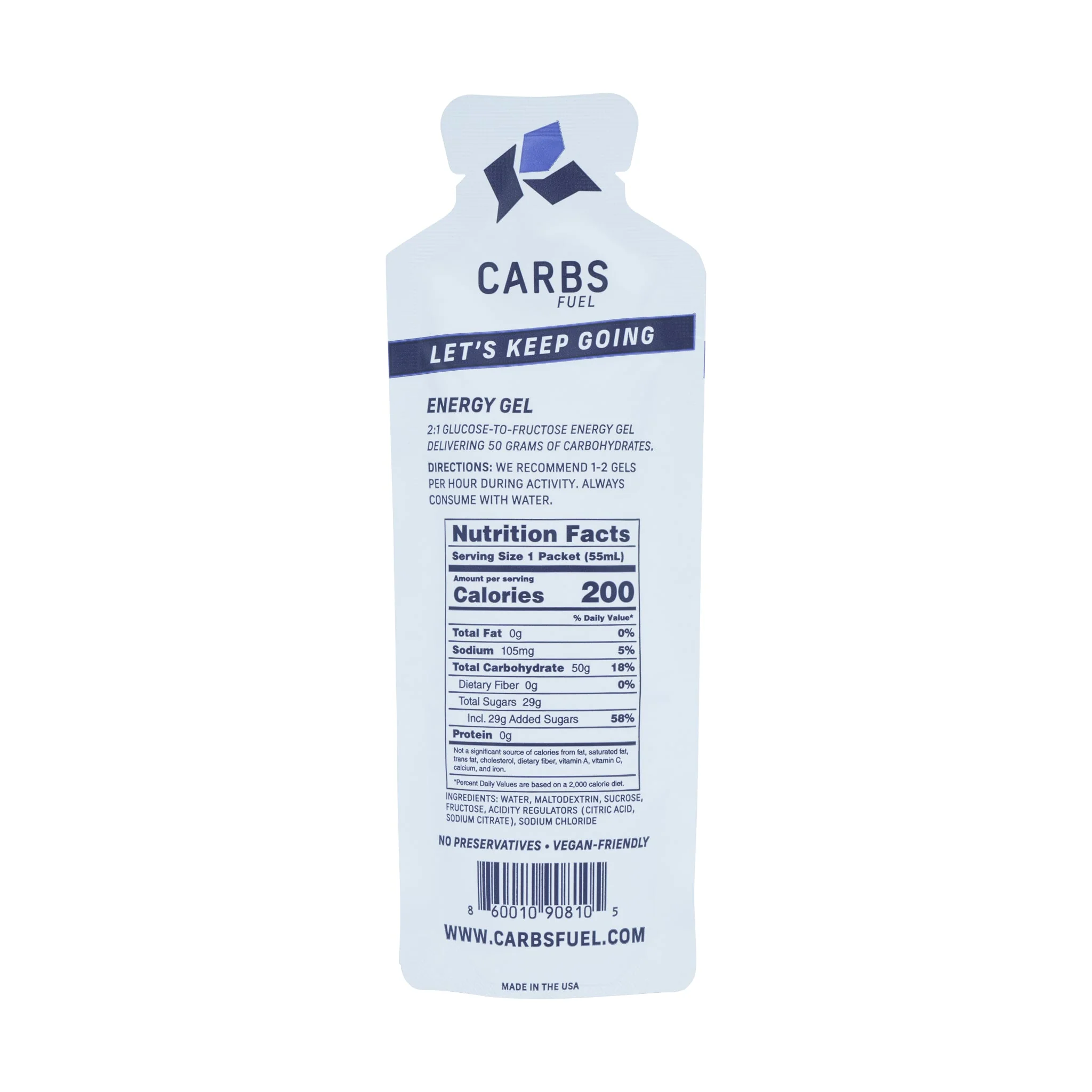 Carbs Fuel Original 50g Energy Gel Energy Gel - Image 2