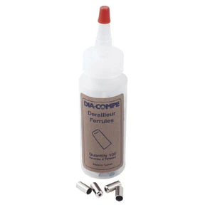 Dia-Compe Ferrules 5mm - Chrome, 100/Count