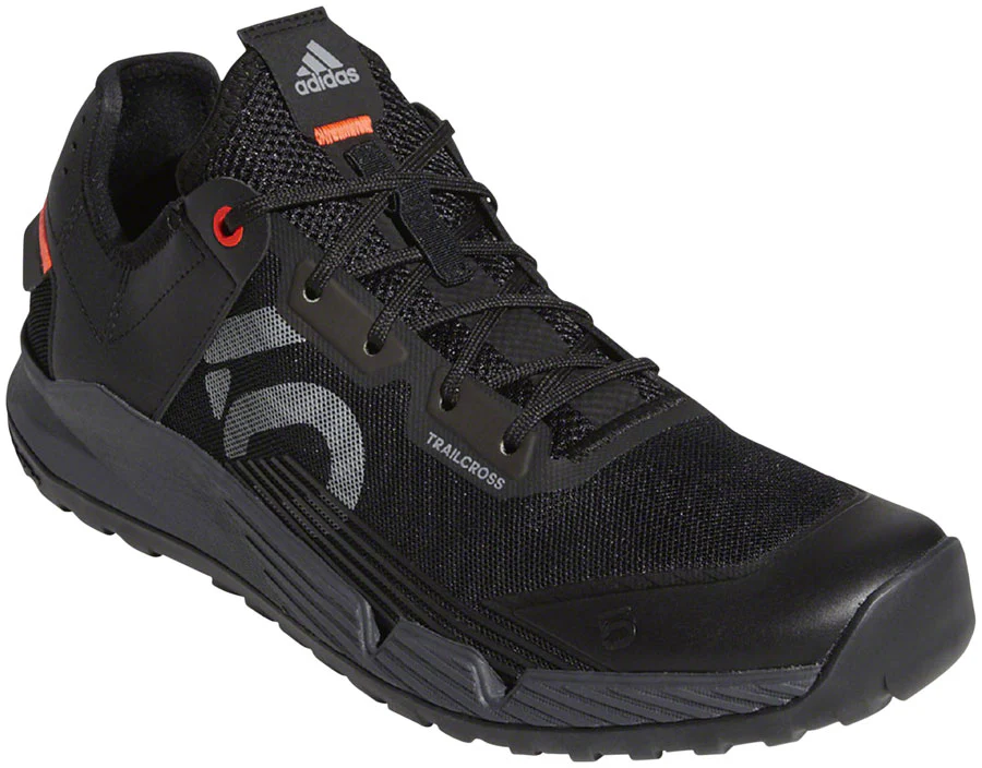 Five Ten Trailcross LT Flat Shoes - Men's, Core Black / Gray Two / Solar Red