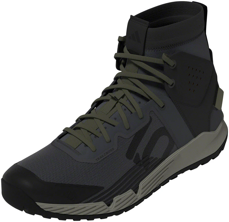 Five Ten Trailcross Mid Pro Flat Shoes - Men's, Gray Six/Core Black/Olive Strata