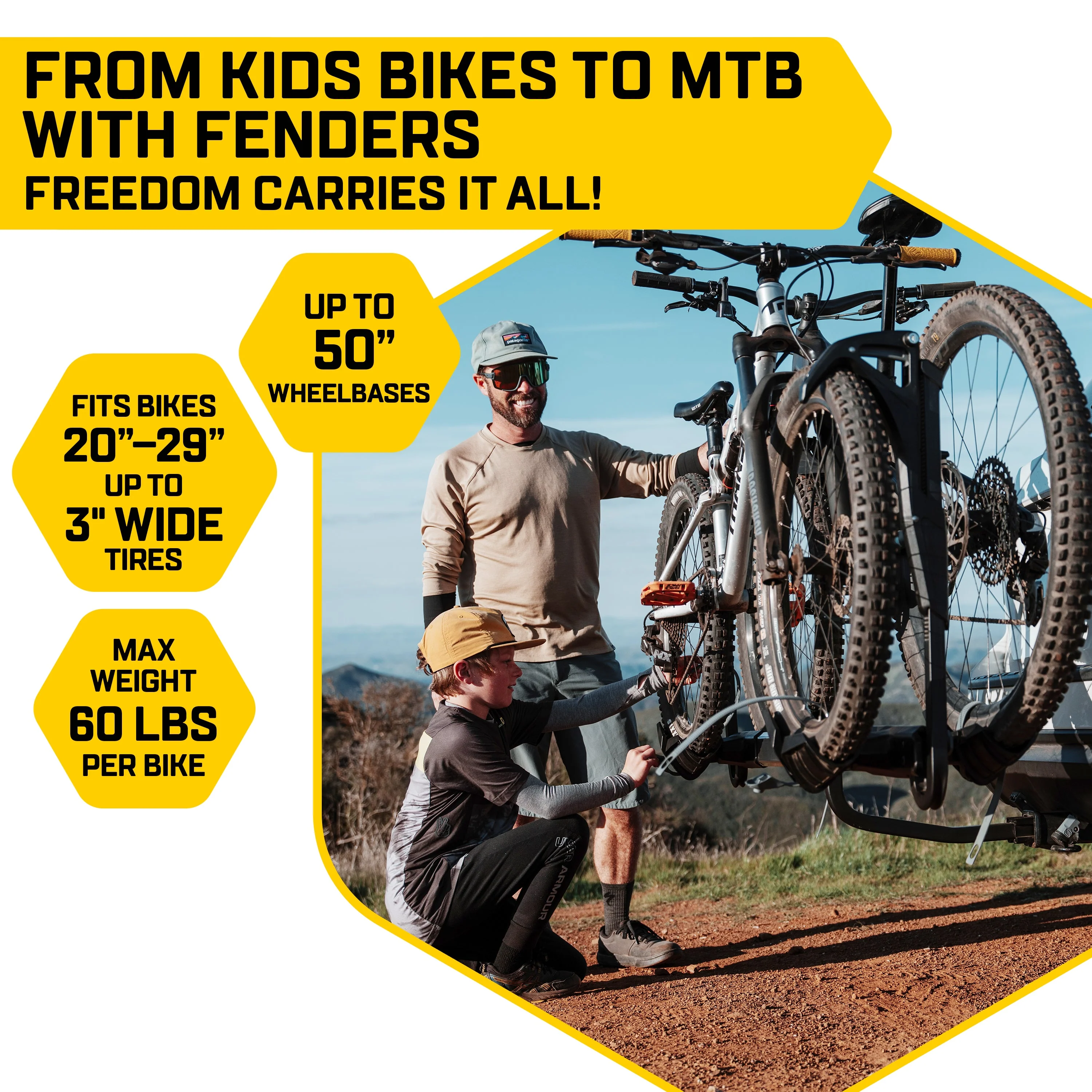 Freedom G2 2-Bike Hitch Rack - Image 2