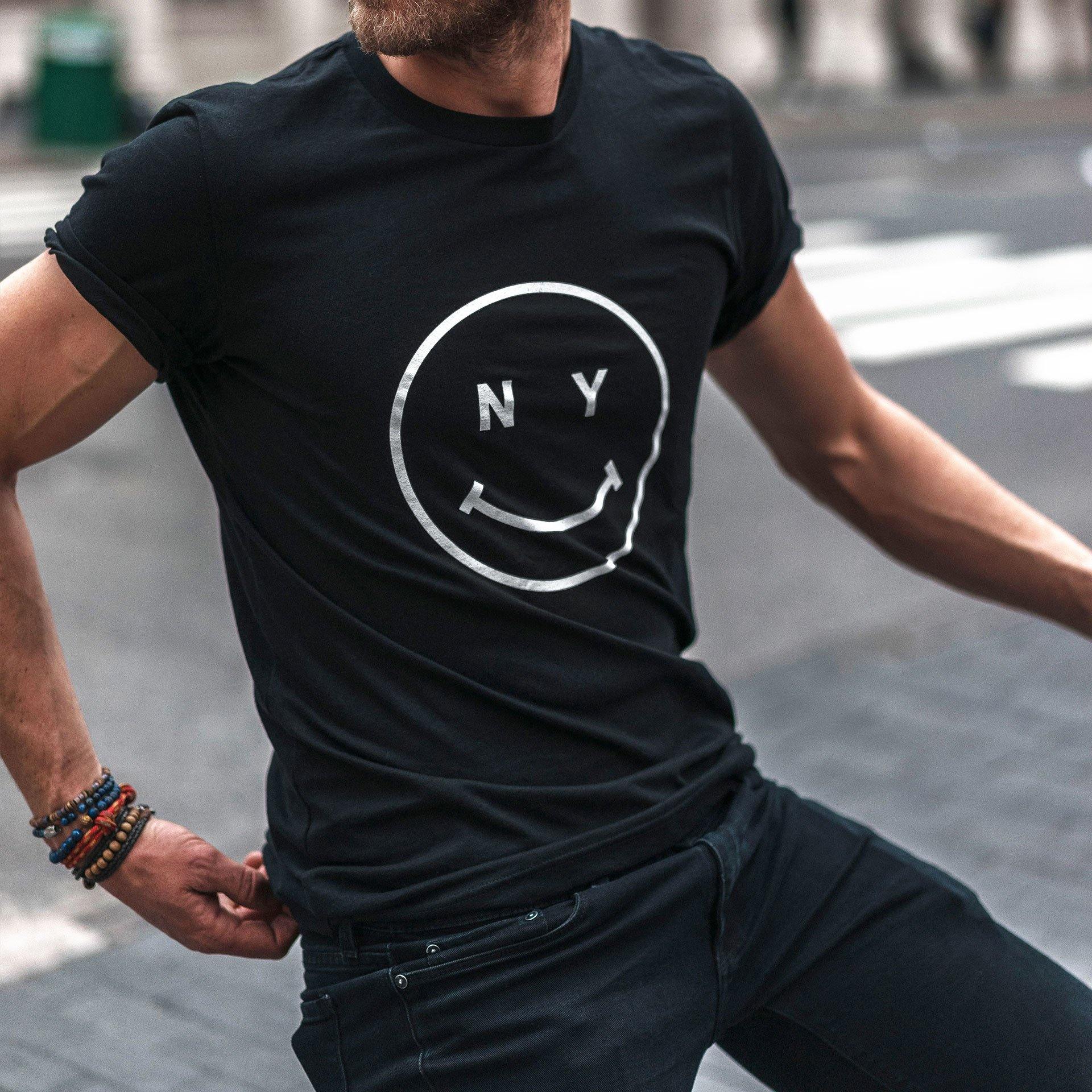 Giordana x Knowlita New York Smiley T-Shirt - Black - Image 4