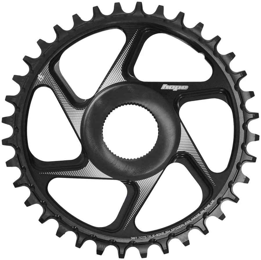 Hope Spiderless Chainring - R22 Ebike Shimano Black - Image 2