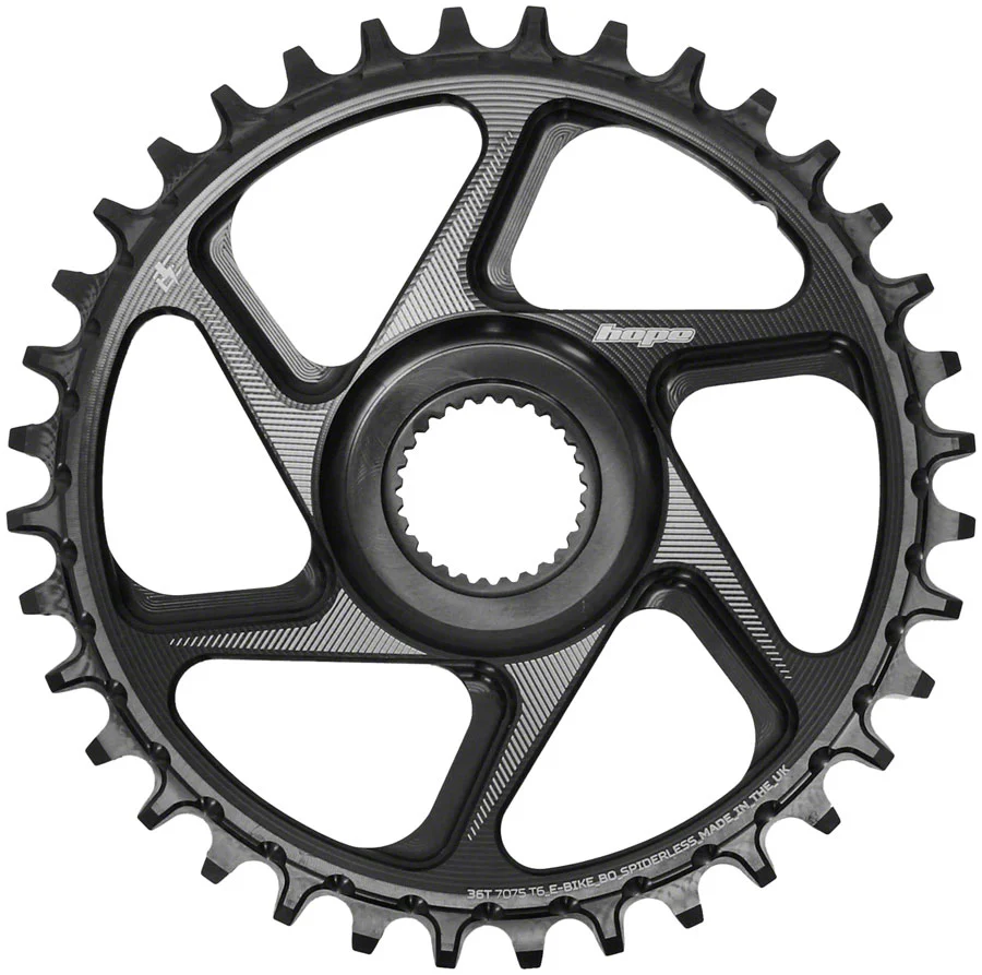 Hope Spiderless Chainring - R22, Ebike, Bosch, Black - Image 2