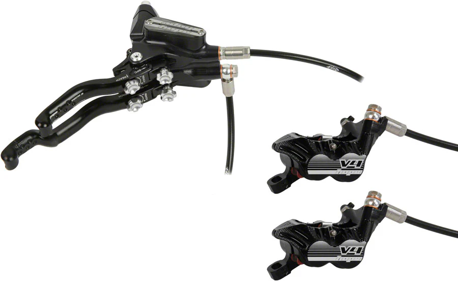Hope Tech 3 V4 Duo Disc Brake Lever - Front Rear Hydraulic Post Mount BLK - Image 2