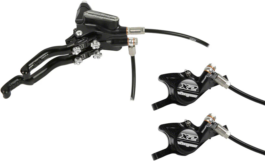Hope Tech 3 X2 Duo Disc Brake Lever - Front Rear Hydraulic Post Mount Black