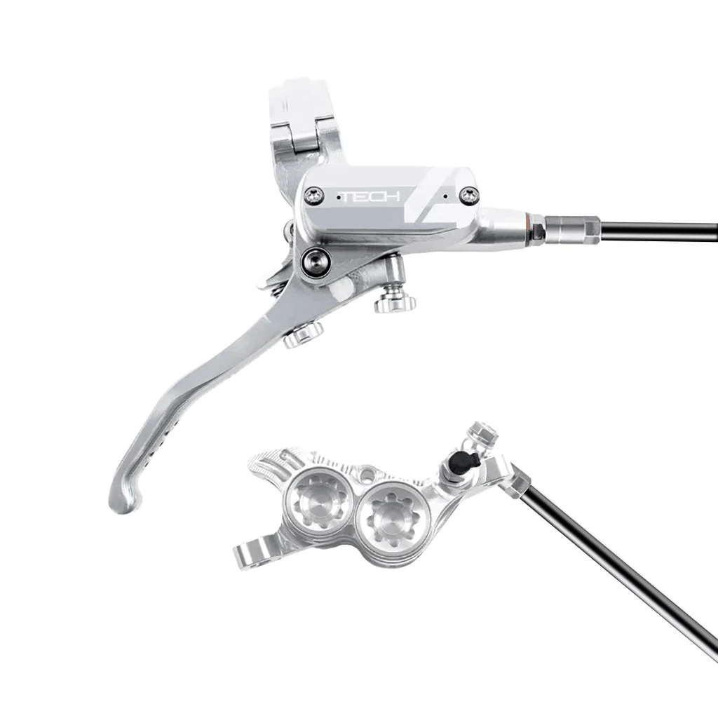 Hope Tech 4 V4 Disc Brake Right/Rear 74mm Sil/Sil