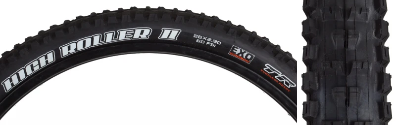 Maxxis High Roller II Mountain Tire 26''x2.30 Folding Tubeless Ready Dual EXO 60TPI Black
