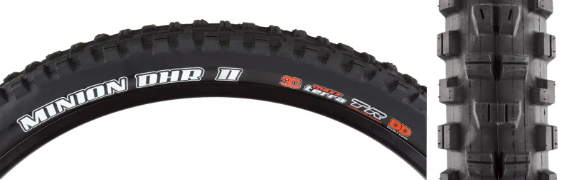 Maxxis Minion DHR II Tire - 26 x 2.3 Tubeless Folding Black 3C MaxxTerra EXO