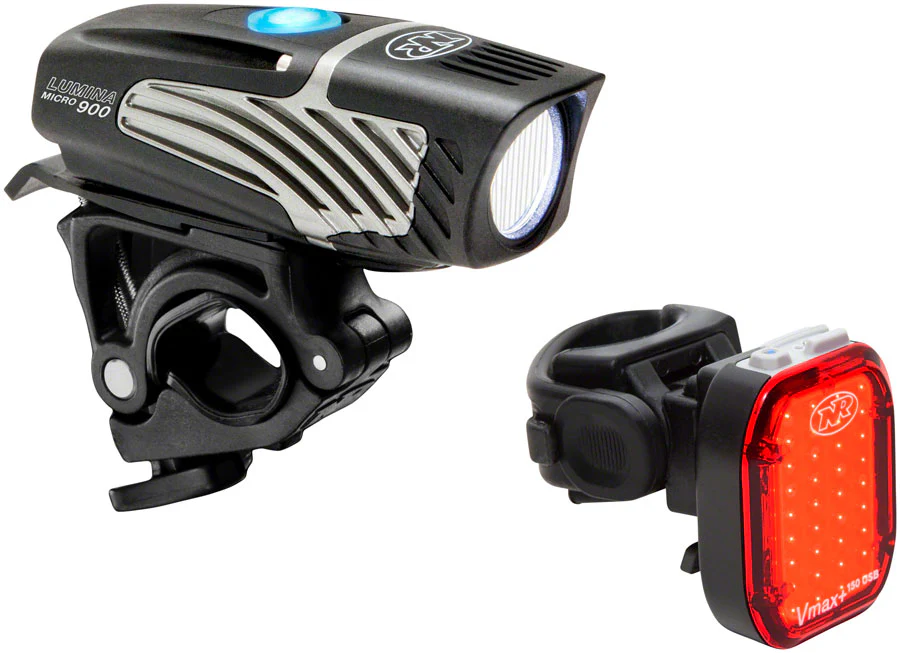 Niterider Lumina Micro 900/Vmax+ Combo Black 5F/6R Combo Handlebar/Seatpost USB 900
