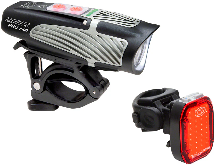 Niterider Lumina Pro 1000/VMax+ 150 Black 8F/6R Combo Handlebar/Seatpost USB 1000