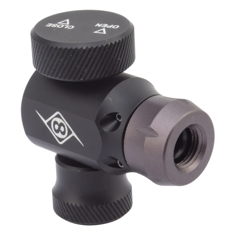 Origin8 Micro Twist CO2 Inflator Threaded PV/SV Black Inflator Head Only Aluminum