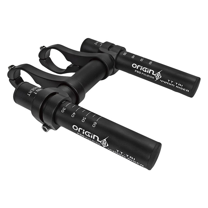 Origin8 Mini Tri Clip-On Bars 25.4mm - 31.8mm 110mm x Γ22.2mm Black Aero Bars AL6061