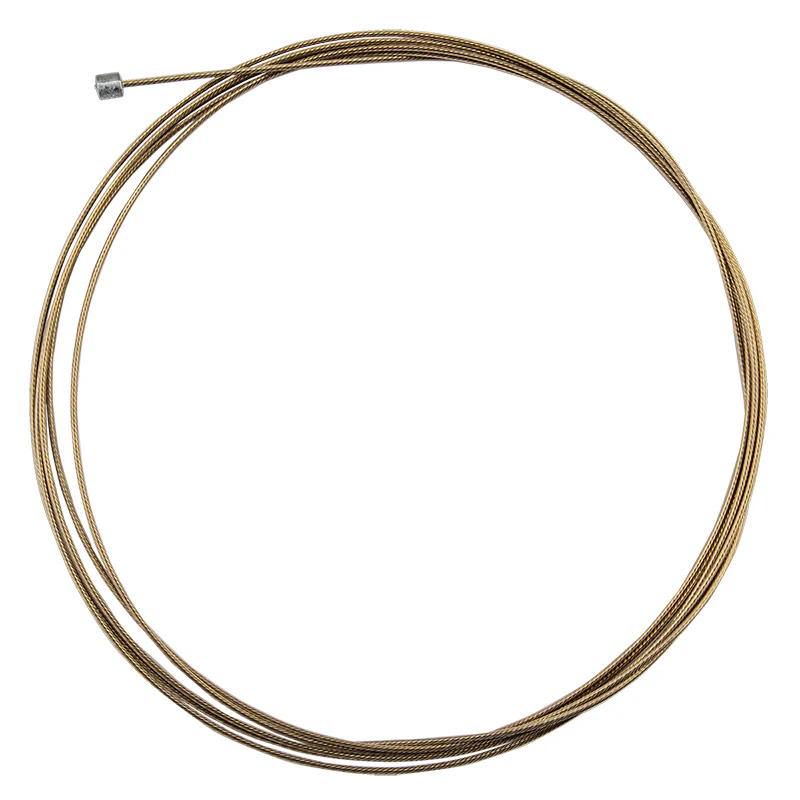 Origin8 SS SuperSlick Electrolysis Gear Cable Front or Rear 2800mm 1.1mm SS Gold MTB/Road