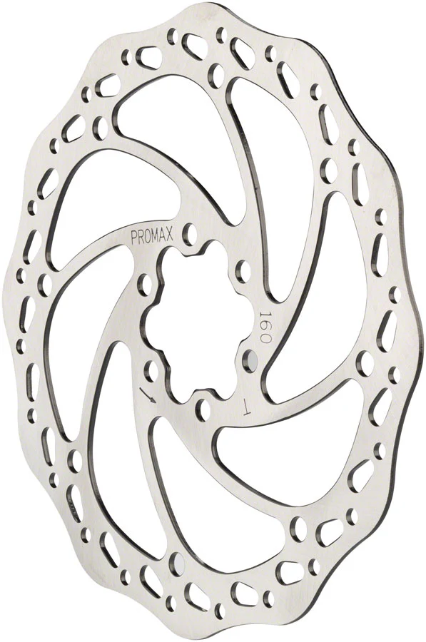 Promax Sport S1 Disc Brake Rotor - 6-Bolt One Piece Silver - Image 2