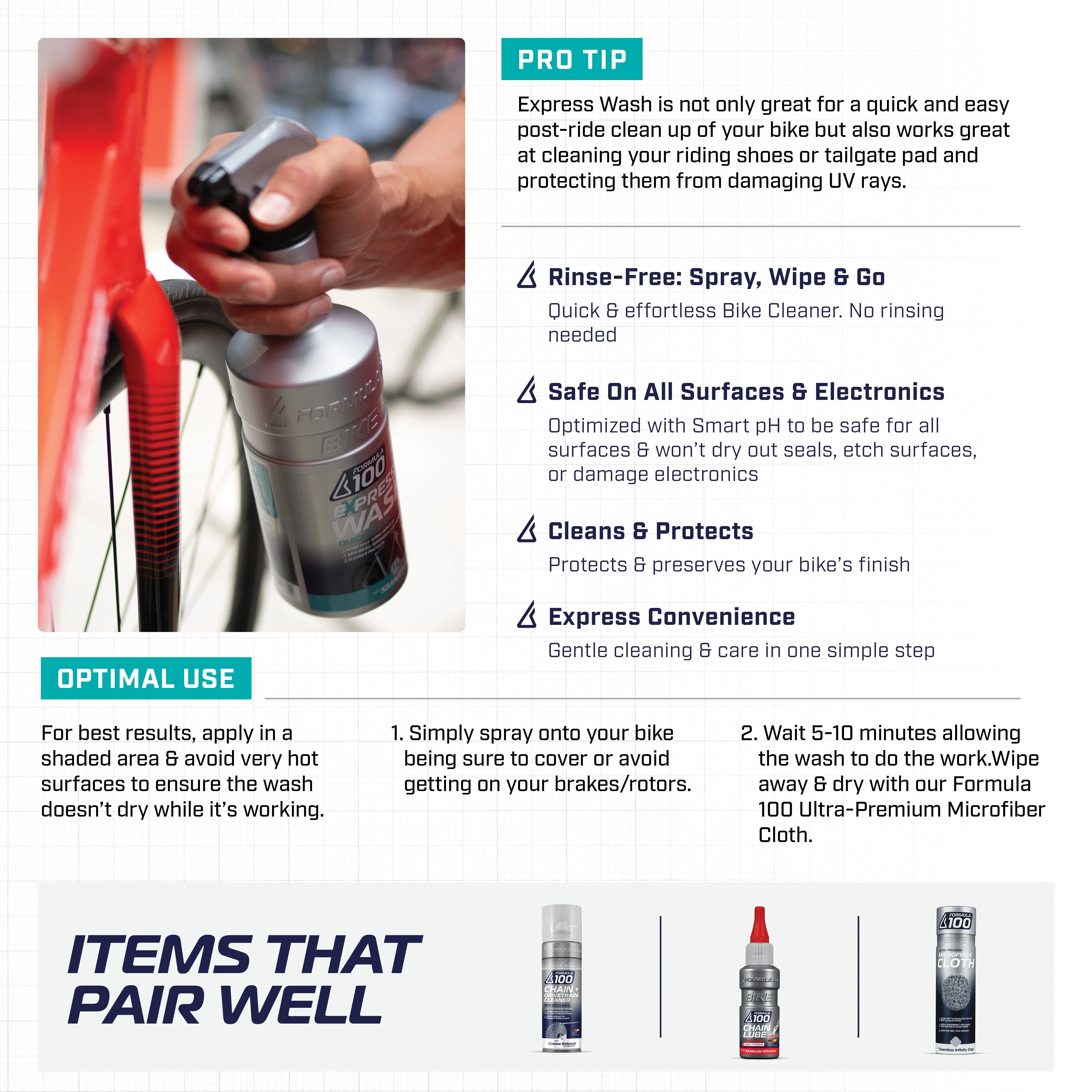 Quick Clean Express Bike Wash - Spray, Wait & Wipe Clean - Image 7
