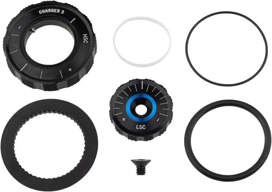 RockShox Compression Damper Knob Kit - Crown Lyrik Select+/Ult D1+ 2023+ Pike Select+/Ult C1+ 2023+