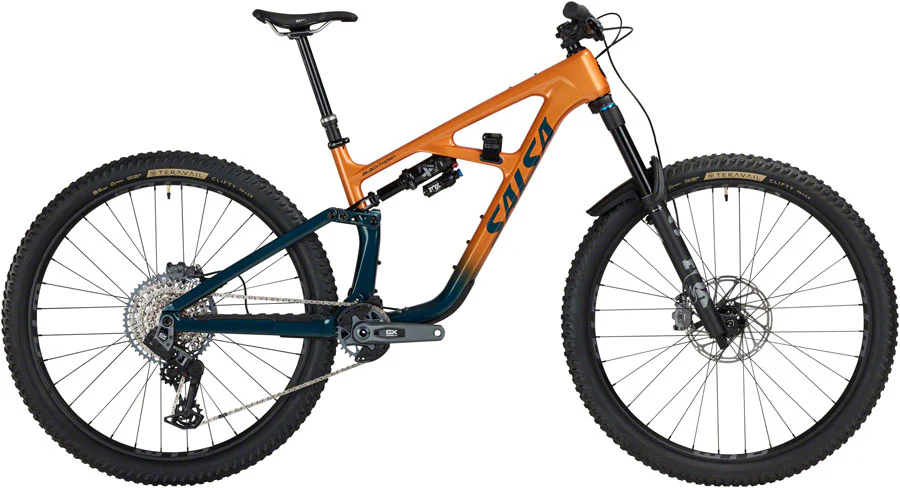 Salsa BLKthorn 145 C GX AXS Transmission Bike - Carbon Slate / Terracotta