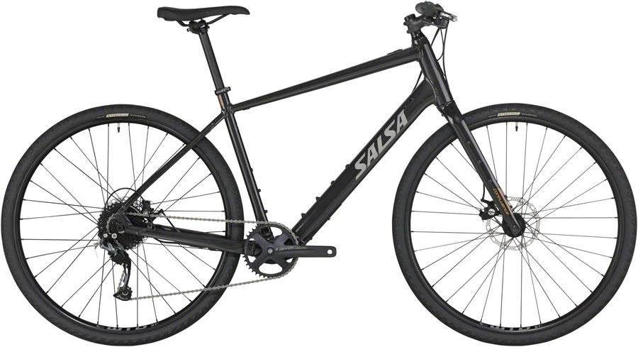 Salsa Confluence Flat Bar Altus 1x9 Ebike - 700c, Aluminum, Black
