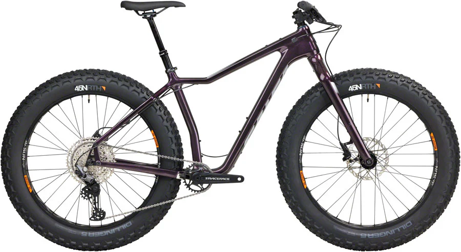 Salsa Heyday! C Deore 12 Fat Tire Bike - 26", Carbon, Black Cherry