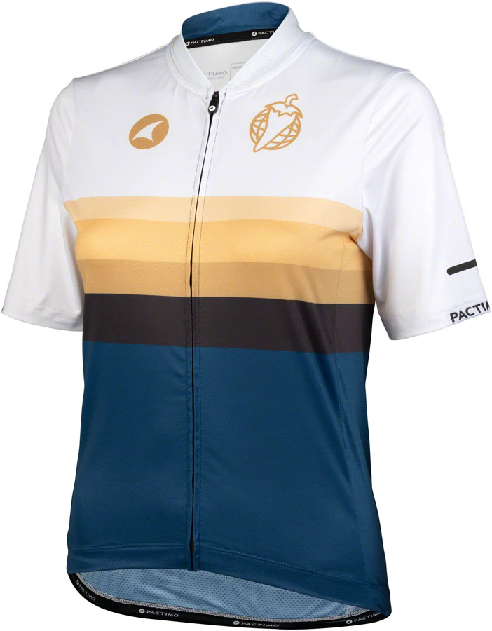 Salsa Latitude Women's Jersey - White Navy Blue Black w/ Stripes