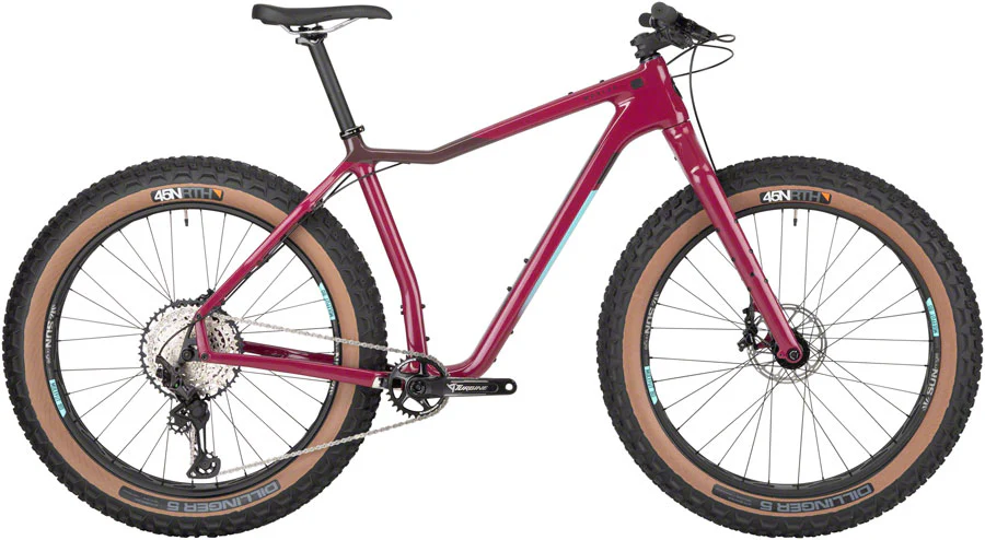 Salsa Mukluk Carbon XT Fat Tire Bike - Carbon Purple
