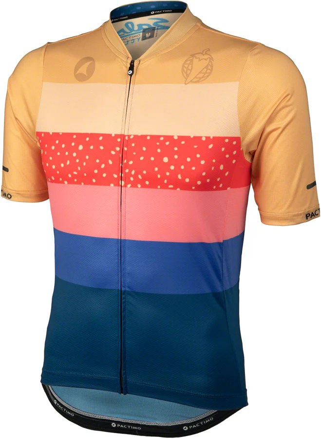 Salsa Team Polytone Men's Jersey - Goldenrod Dark Blue w/ Stripes