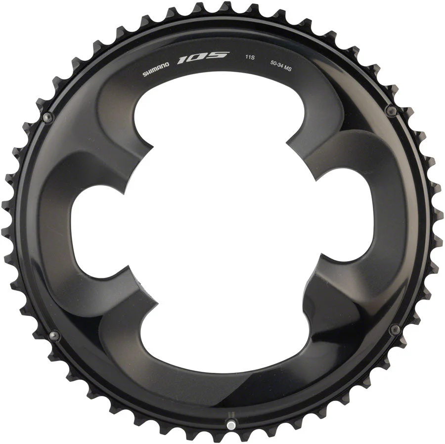 Shimano 105 FC-R7000 52t 4x110 bcd Asymmetric Chainring Black Chainrings - Image 2