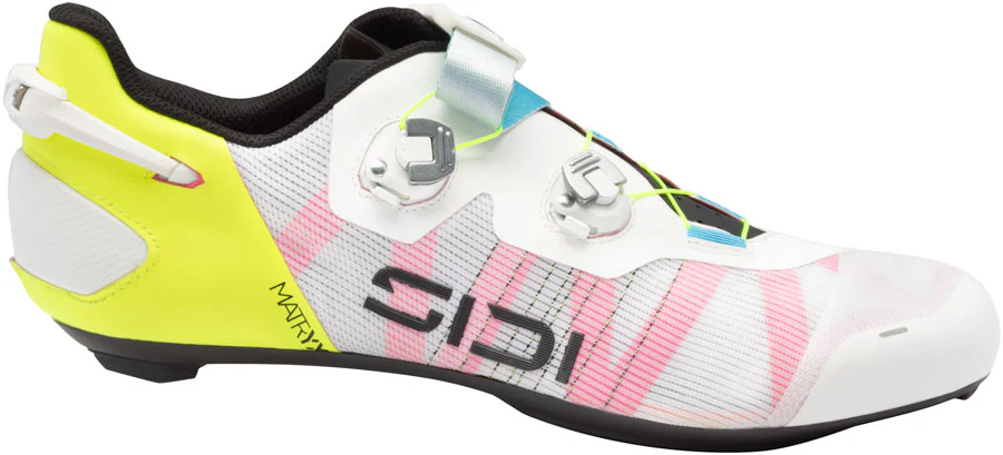 SIDI Wire 3 Road Shoes - Mens White/Yellow Fluo 48