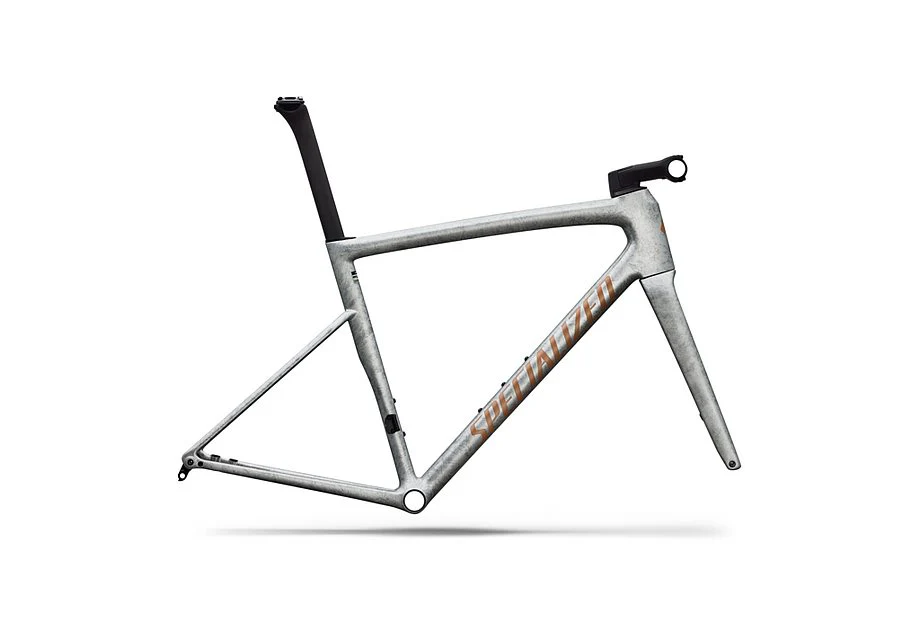 Specialized Tarmac Sl8 Frmset Gloss Silver Dust / Shadow Silver Dry Impasto / Photon Orange Tint Over Silver Dust 52