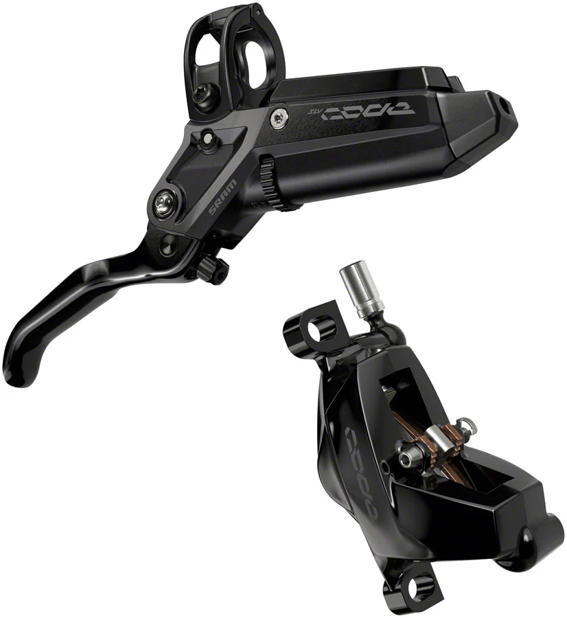 SRAM Code Silver Stealth Disc Brake Lever - 4-Piston Aluminum Lever SS Hardware Black C1