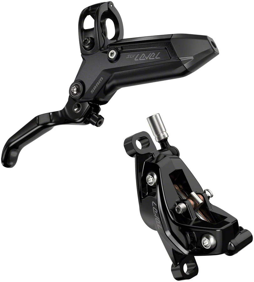 SRAM Level Silver Stealth Disc Brake Lever - 4-Piston Aluminum Lever SS Hardware BLK C1 - Image 2