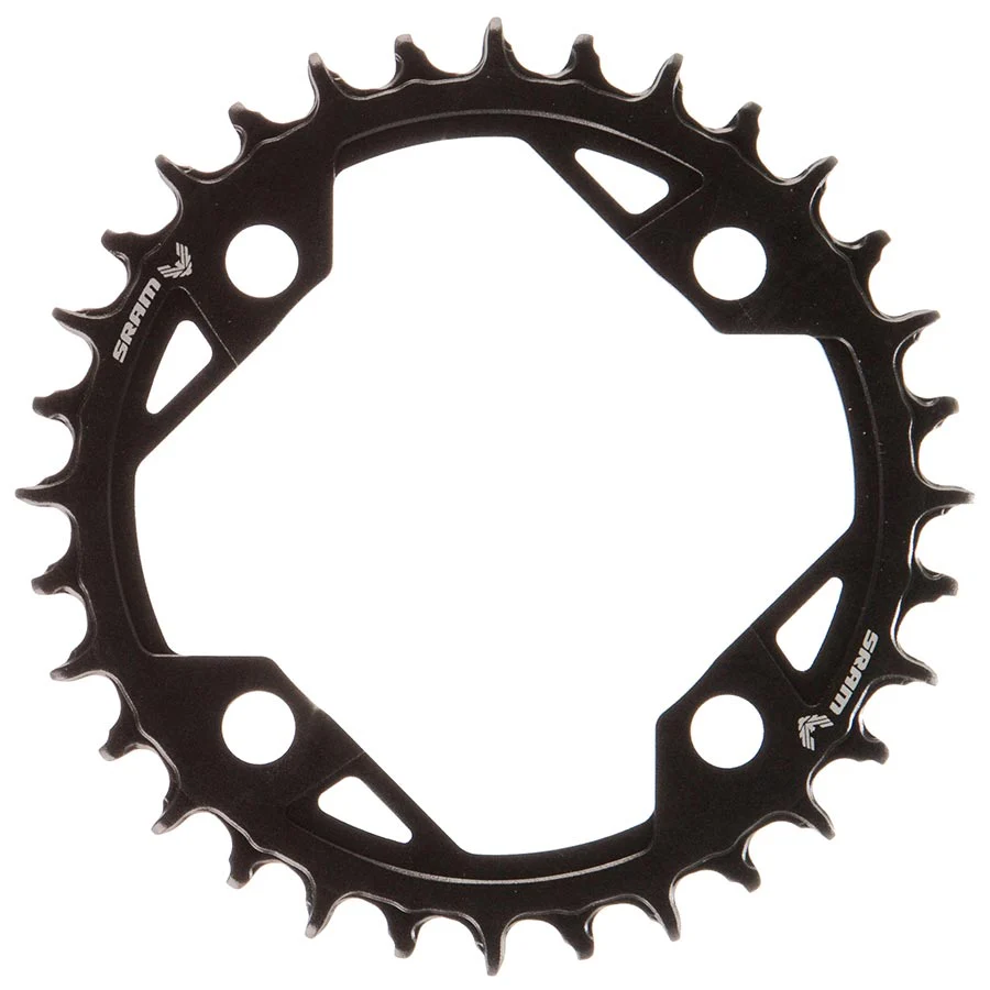 SRAM T-Type Light eMTB Chainring Teeth: 32 Speed: 12 Bolts: 4 Aluminum Black - Image 2