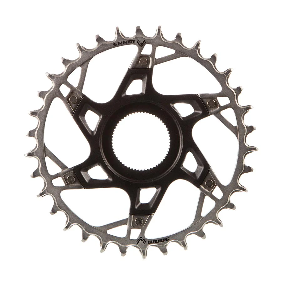 SRAM XX T-Type Fazua Chainring - Speed: 12 BCD: Direct Mount Aluminum/Steel Silver - Image 2