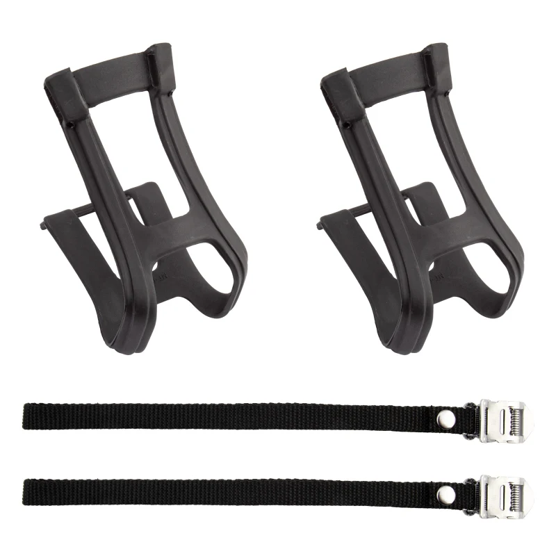 Sunlite ATB Toe Clips and Straps Medium Black Plastic