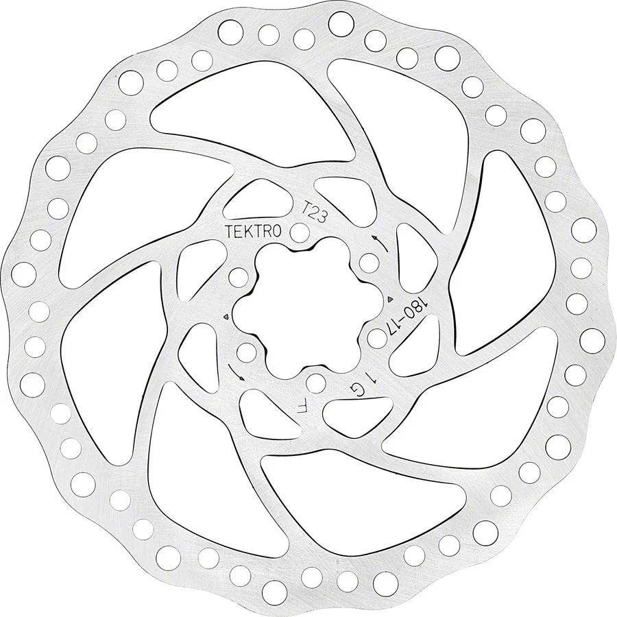 Tektro TR-17 Disc Brake Rotor - 6-Bolt 2.3mm Thickness Silver - Image 2