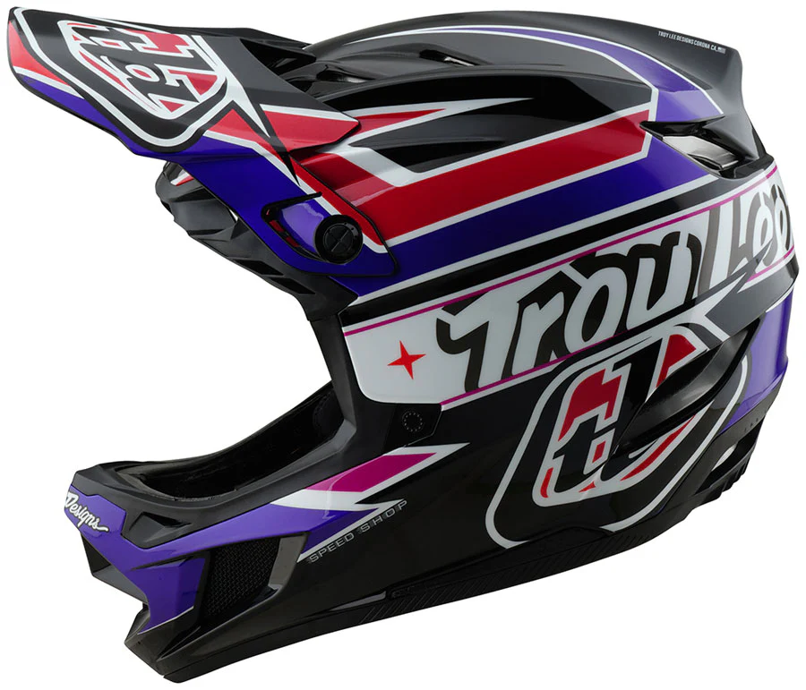 Troy Lee Designs D4 Polyacrylite Helmet β Linear Black X-Small