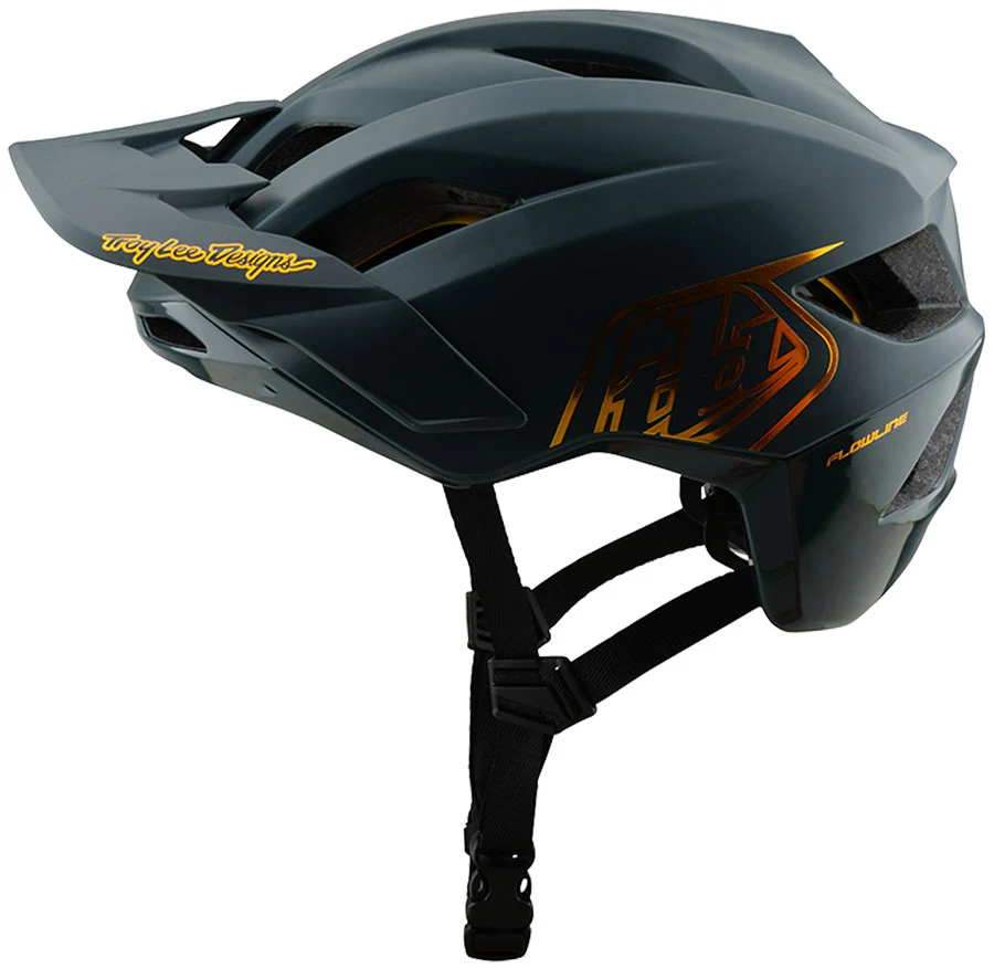 Troy Lee Designs Flowline Helmet – Point Gray/Gold Medium/Large