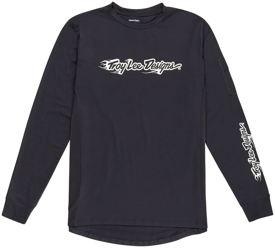 Troy Lee Designs Ruckus Long Sleeve Ride Tee β Burn Out Carbon Medium
