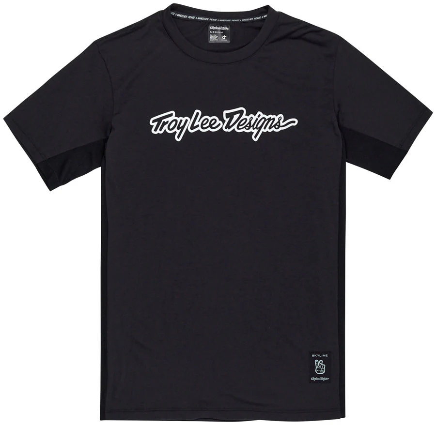 Troy Lee Designs Skyline Short Sleeve Ride Tee – Signature Black Small