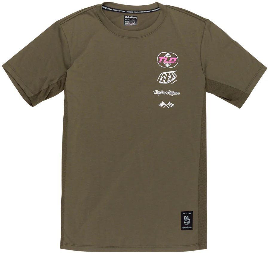 Troy Lee Designs Skyline Short Sleeve Ride Tee β Worldwide Caper X-Large