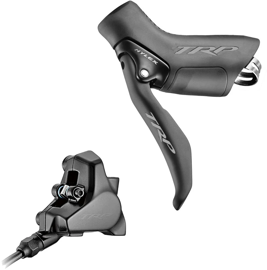 TRP Hylex Disc Brake Lever - Left Hydraulic 2-Piston 1900mm Hose Flat Mount BLK