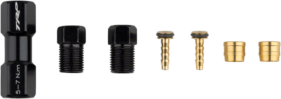 TRP TL1.2 Disc Brake Hose Coupler Kit - For 5.5mm Hose Coupler Compression Ferrules Brass Inserts O-Ring Hose Retainer